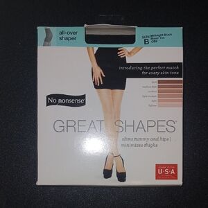 No Nonsense Great Shapes All-Over Shaper Sheer Tights - Midnight Black